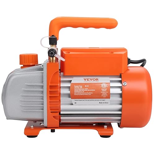 VEVOR CFM Vacuum Pump, 1-Stage HVAC Vacuum Pump with Oil, AC
