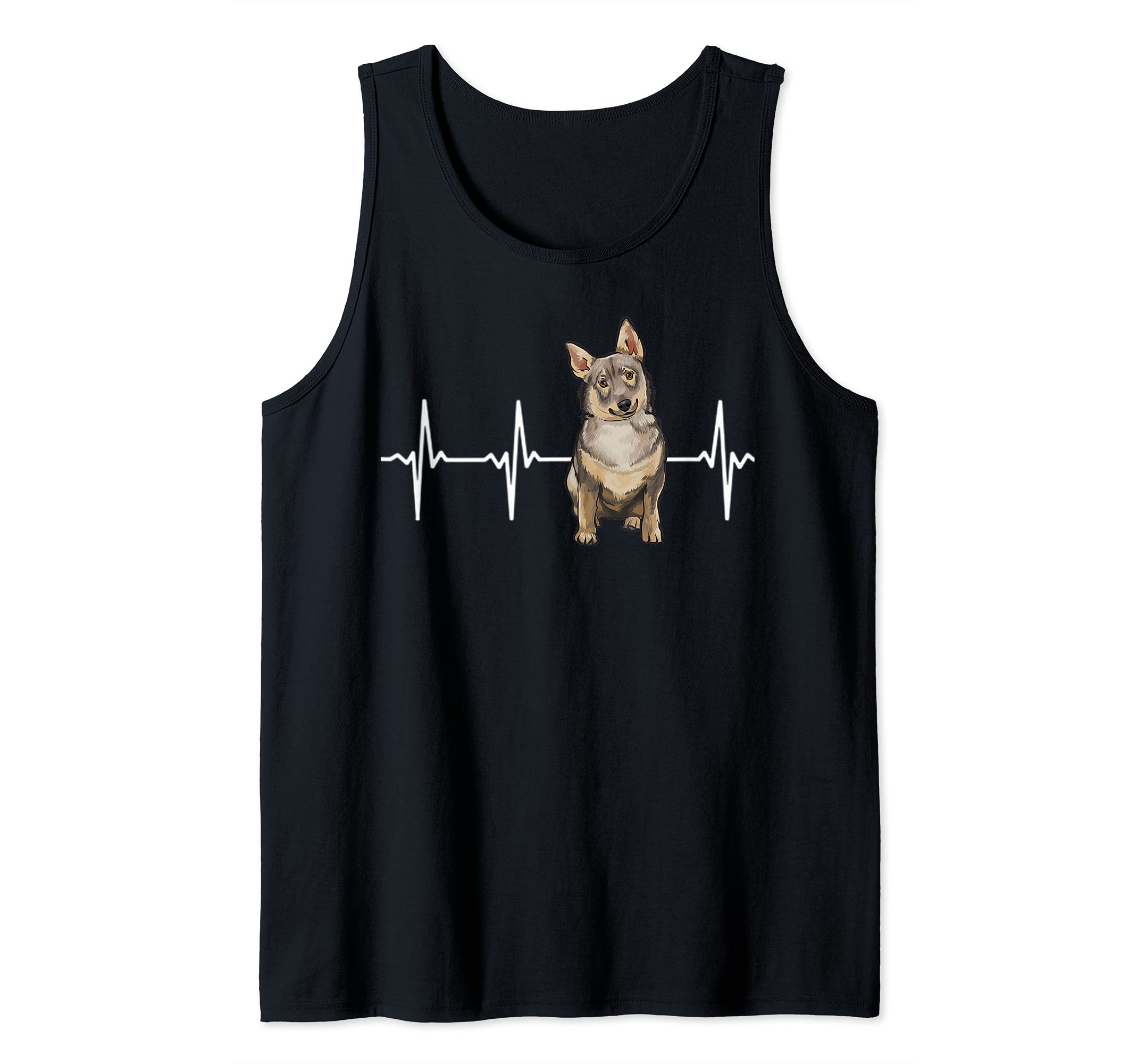 Swedish Vallhund Heartbeat Dog Lover Tank Top