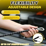 TIJAR 60" Heavy Duty Bungee Cord with Carabiner Clips - Strong Tie Down Strap view 5