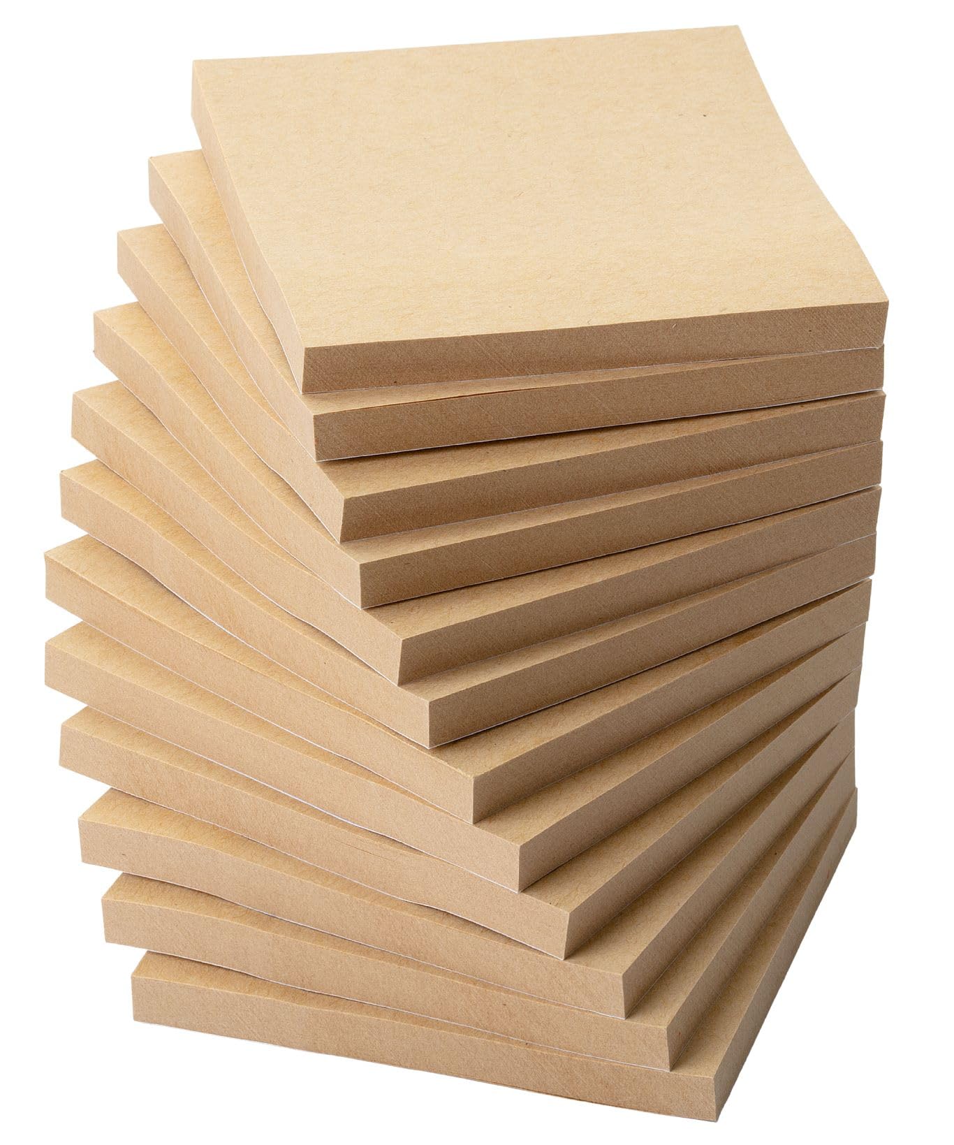 Photo 1 of Mr. Pen- Kraft Sticky Notes, 3”x3”, 12 Pads, Self-Stick Note Pads, Brown, Craft Paper 3x3 Sticky Notes