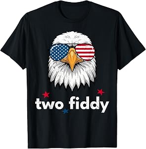 Two Fiddy Funny Meme Eagle 250 Years USA 250th 4th of July T-Shirt