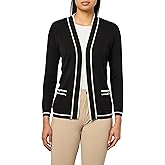 Anne Klein Womens Malibu Cardigan with Tipping