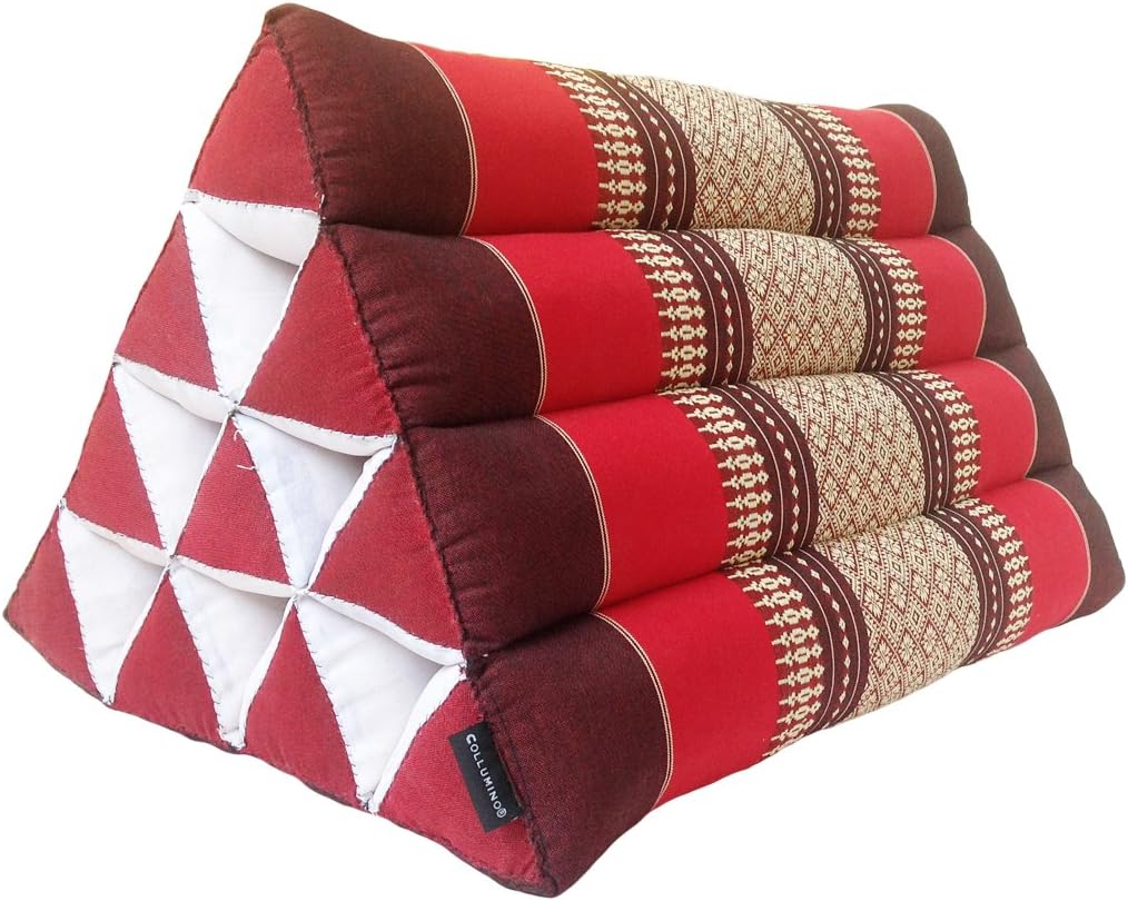 Cuscino Da Meditazione Thailandese Triangolare - Kapok Naturale 54x180x6 Cm