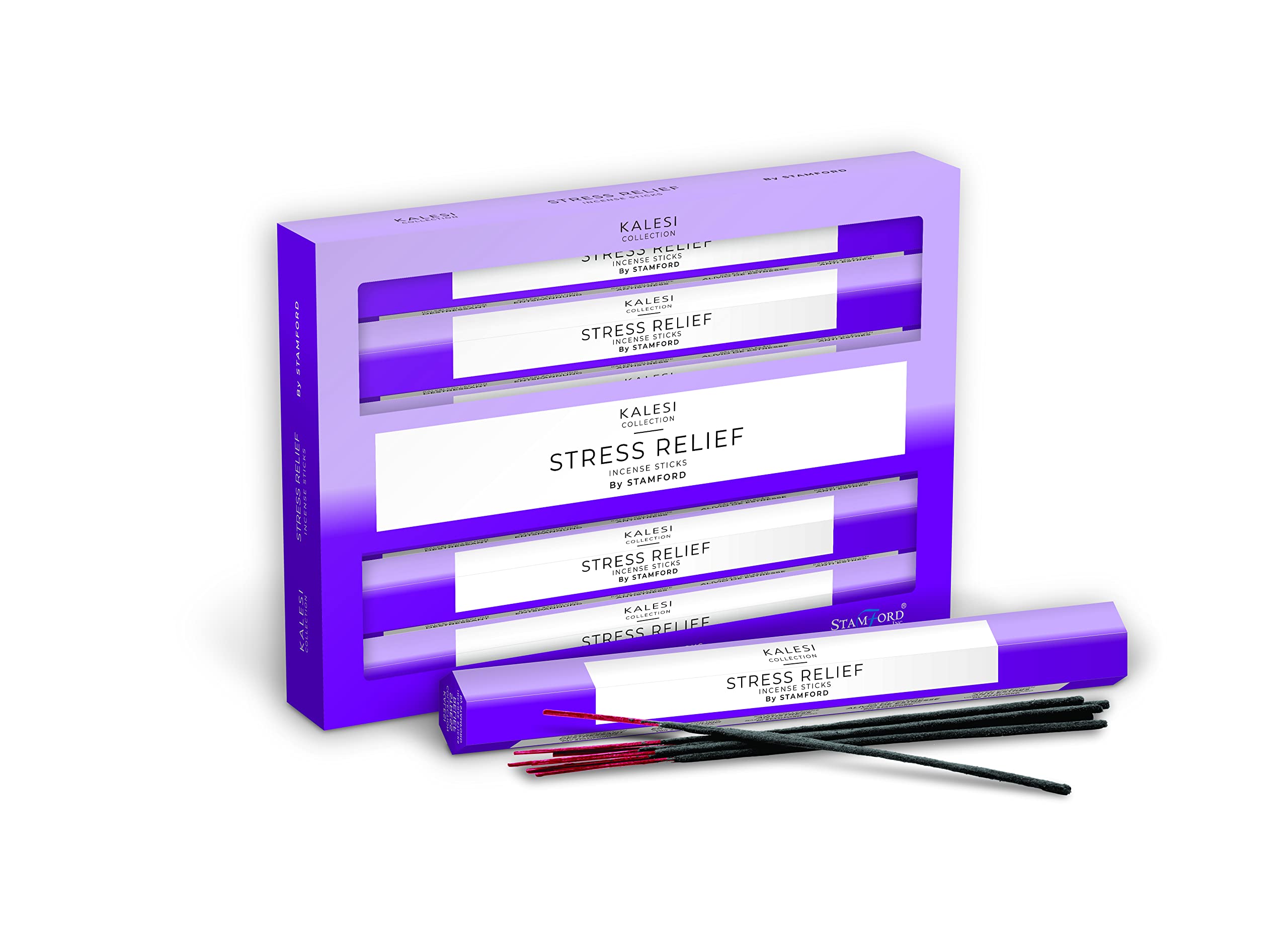 The Kalesi Collection by Stamford Stress Relief Hex Aroma Incense Sticks - Pack of 6.