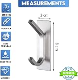 GlazieVault Self Adhesive Hooks 5 Packs | Wall Mount Door Hooks 6 kg view 2