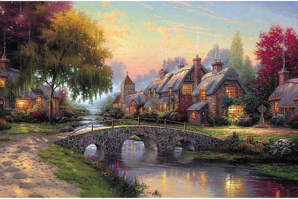 CJW Jigsaw Puzzle Village by Thomas Crossing 1500 pieces wooden puzzle imported wood domestic adult puzzle