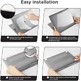 EooCoo Crystal Clear Case for 13-Inch MacBook Pro M1 M2 A2338 A2251 A2289 A2159 view 9