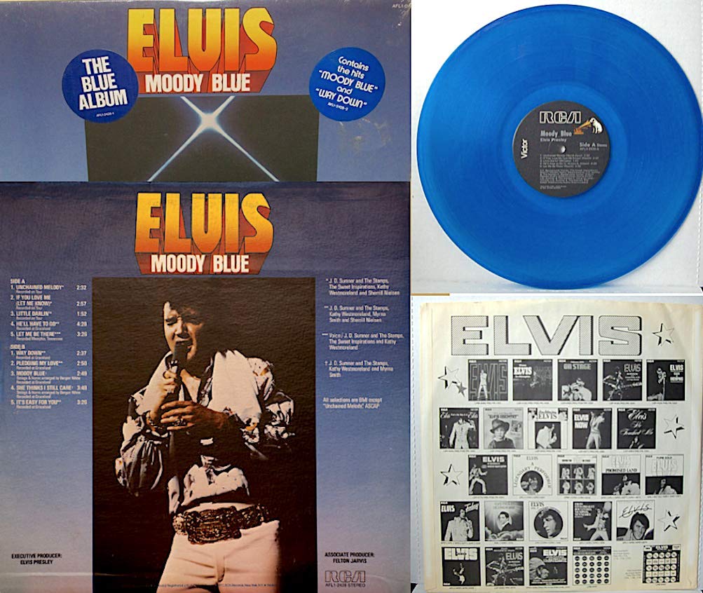 Moody Blue Album Elvis Presley Elvis Presley - Moody Blue [1977 blue vinyl LP pressing] - Amazon.com Music