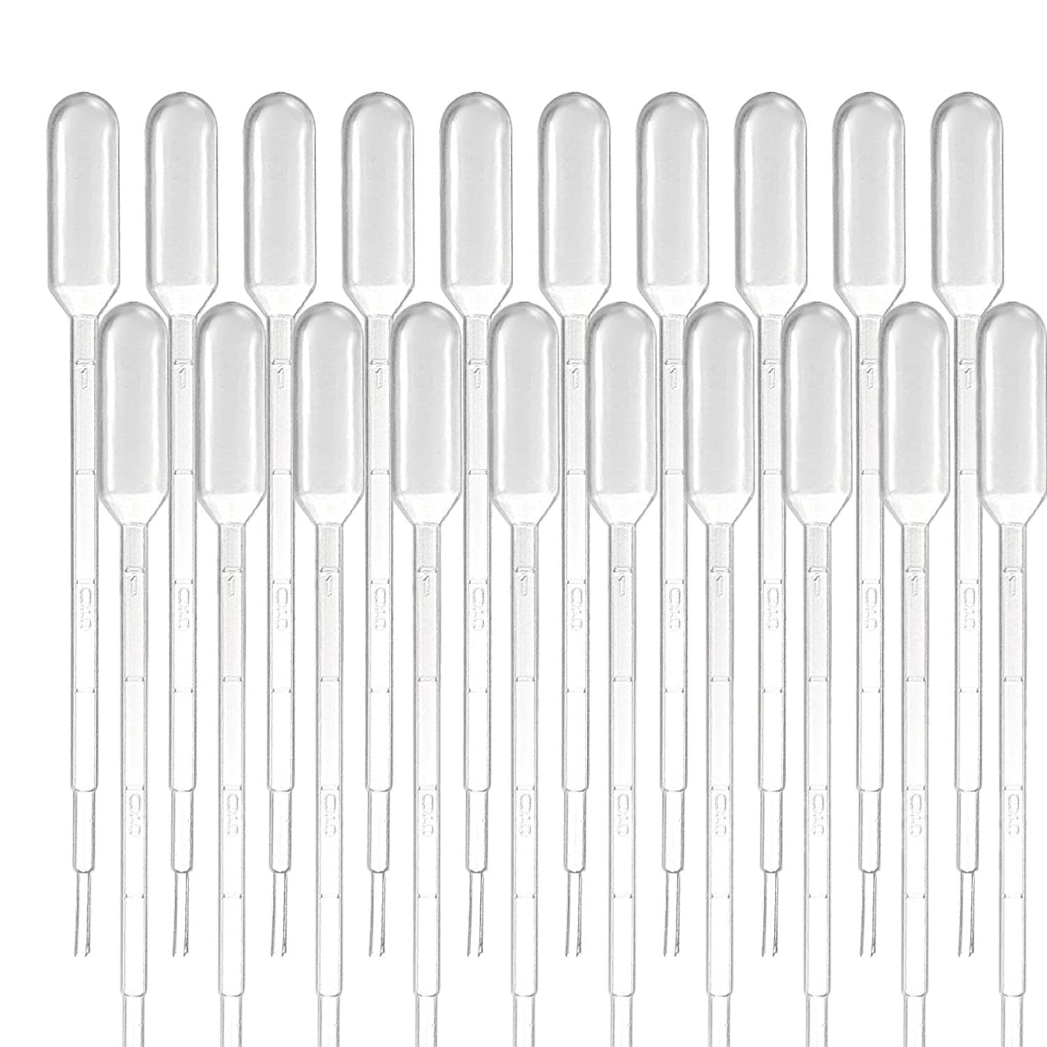 Voarge 100 plastic pipette disposable pipettes 1 ml multifunctional dropper plastic pipettes for liquid transfer