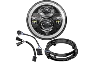 KXGTY 7 Inch Motorcycle LED Headlight DOT SAE Approved, For Harley Davidson Road King Street Glide Ultra Classic Fat Boy Electra Glide Heritage Softail Ultra Limited CVO Tri Chieftain Roadmaster Springfield