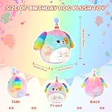 SQEQE Happy Birthday Stuffed Animal 10 Inch Rainbow Dog Plush Toy view 5