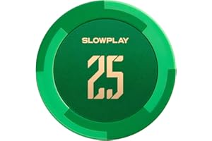 SLOWPLAY Godel Clay Poker Chips, 14 Grams Heavyweight Clay Composite, 40mm Large Chips in Bulk, Pack of 50 with Denomination of 25
