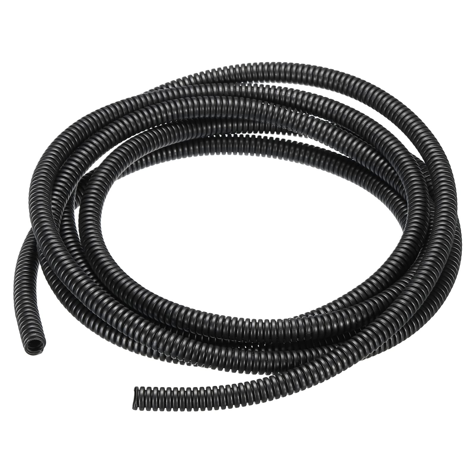 DMiotech 10mmx6.5mmx2.5m PP Non-Split Corrugated Tubing Indoor Outdoor Cord Management for Wrap Tidy Office Garden