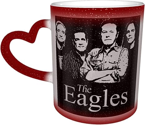 Amazon Co Jp イーグルスバンドの壁紙 Eagles マグカップ お湯で色が変わるマジックカラー おしゃれ かわいい 耐久性 安全で健康 セラミックコーヒーマグクリエイティブ おもしろ食器 モーフィング プレゼント 贈り物 に 赤 ホーム キッチン
