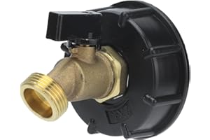 Tote Drain Valve, Brass Plastic G3/4 Accurate Control IBC Adapter Easy Using for Container