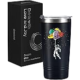 Onebttl Space Astronomy Gifts Tumbler Travel Coffee Mug, Astronauts Gifts for Astronomy Space Lover, Men, Boys, Christmas, Birthday, Stainless Steel Insulated 20oz/590ml - Balloon