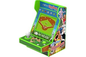 My Arcade All Star Stadium Pico Player- Fully Playable Portable Tiny Arcade Machine with 107 Retro Games, Toys for Kids, 2" Screen, Green, Small (DGUNL-4120)