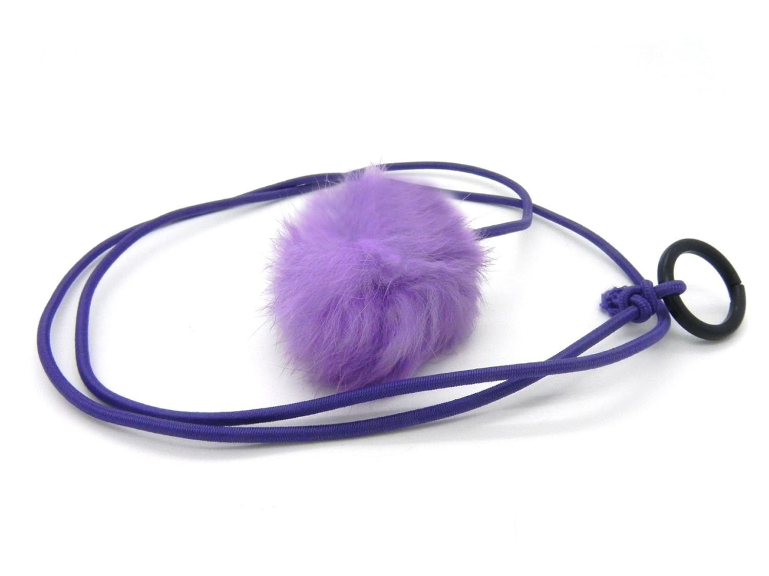 lowcost Bouncy Ball Rabbit Fur String Cat Toy Purple drheidt.de