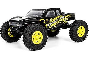 HOBBYPLUS Helidirect 1/18 RC Crawler - CR18P PRO Brushless Juice Up 4x4 RTR w HBW Electronics 2.4GHz 4CH TX 3S Lipo Battery - Remote Control Car 1/18 RC Rock Crawler 4WD Off-Road for Adults - Yellow