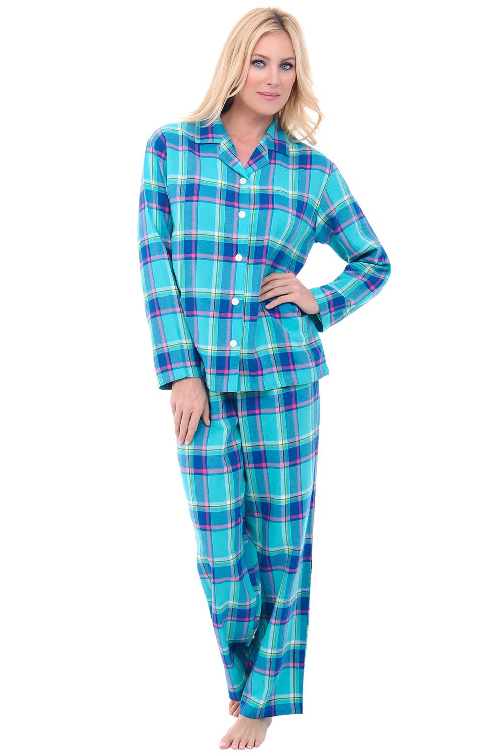 Nachtwäsche Alexander Del Rossa Womens Flannel Pajamas