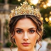 Kilshye Leaf Wedding Crown Gold Fairy Tiara Bridal Prom Hair Accessories for Women