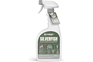 ECOPEST Silverfish Spray, Natural Silverfish Killer for Indoor and Outdoor | Plant-Based Home Pest Control Spray and Repellent | Made with Essential Oils, Safe for Use Around Children and Pets, 22 oz.