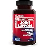 BioEmblem Joint Support - Glucosamine Chondroitin + MSM 1500 MG - with Boswellia, Turmeric & Hyaluronic Acid - Joint Health Supplement, Mobility, Flexibility, Cartilage - Non-GMO - 90 Caps