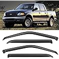 Cxdar Window Rain Guards for 2001 2002 2003 Ford F150 SuperCrew Cab, Window Vent Visors Shades Wind Deflectors for 2002 2003 Lincoln Blackwood