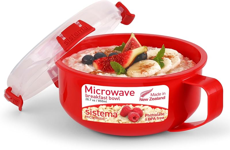 Sistema Microwave Breakfast Bowl 850 ml Red BPA Free