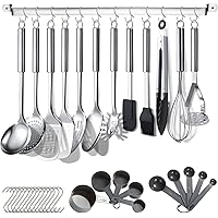 Berglander Kitchen Utensils Set 38 Pieces, Stainless Steel Cooking Utensils Set, Kitchen Gadgets Cookware, Kitchen Tool Set w