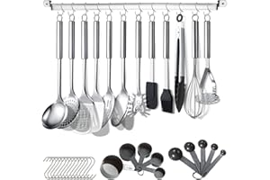 Berglander Kitchen Utensils Set 38 Pieces, Stainless Steel Cooking Utensils Set, Kitchen Gadgets Cookware, Kitchen Tool Set w