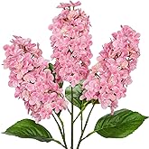 Arborus Artificial Hydrangea Flowers Real Touch – 3PCS 24.8" Faux Cone Hydrangea Stems for Tall Vases, Home Décor, Wedding Centerpieces, Floral Arrangements – Soft Pink