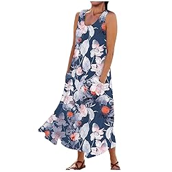 Generic Sundresses for Women Sleeveless Cotton