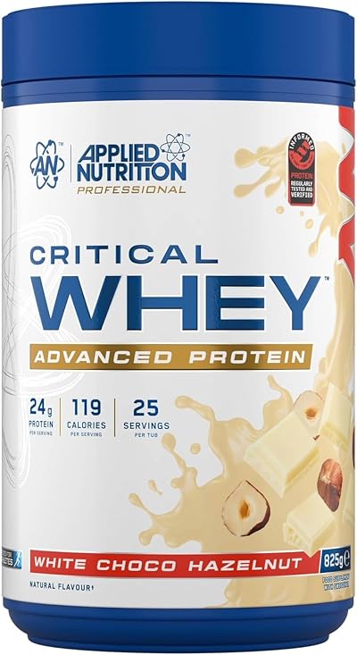 Applied Nutrition Critical Whey Protein Powder 24g per serving 825g White Choco