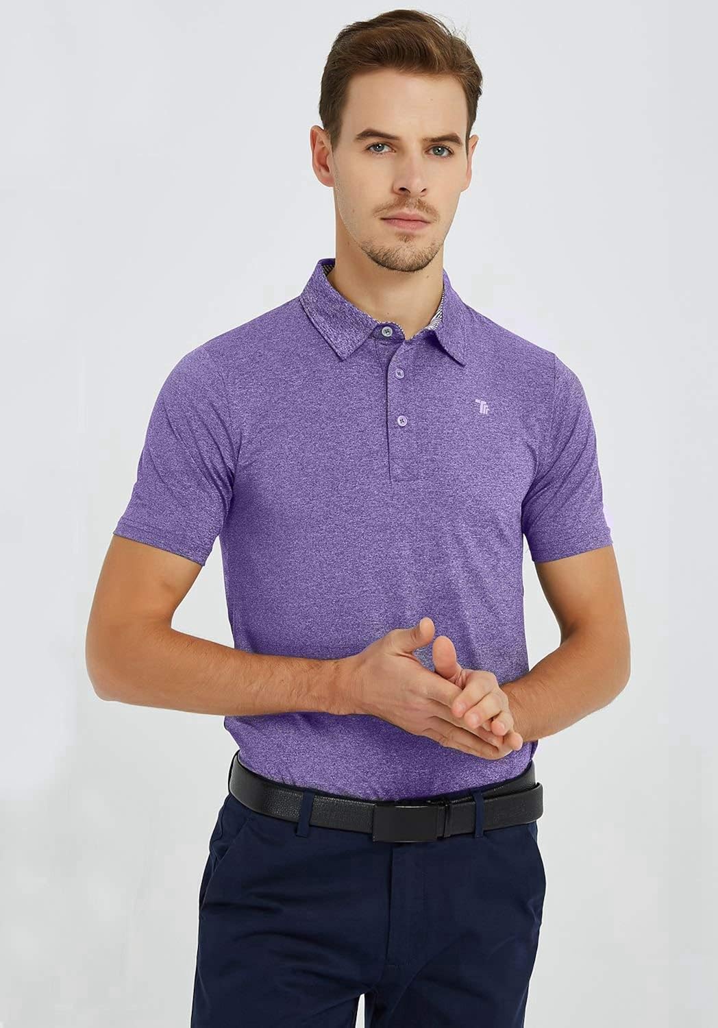Rdruko Men's Polo Golf Shirts Quick Dry Moisture Wicking Running Training Casual Shirts 2 Pack at  Men’s Clothing store