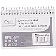 Mead Index Cards, Spiral, Ruled, 3" x 5", White, Blank Back, 50 Cards per Pack, 1 Pack (63130)