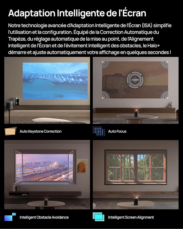 Halo+ GTV Videoprojecteur Portable 1080p