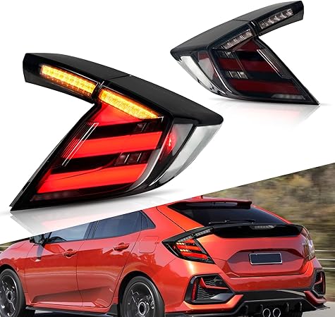 Amazon Yuanzheng ホンダ シビック テールランプ Fk7 Fk8 Type R テールライト 全led 流れるウインカー ランニングライト 左右2点セット新品 Led スモークレンズ For Civic Fk7 Fk8 Type R Taillights 17 18 19 ヘッドライト本体 車 バイク