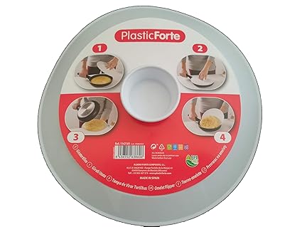 LCQI Tapa Volteatortillas Dar Vuelta Gira Tortilla Patata (Blanca ...