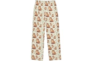 ALAZA Capybara Animal Grass Pajama Lounge Pants Long Sleep Pajama Bottoms with Pockets