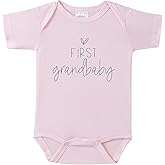 BIBIBLISSBABY Pregnancy Announcement,First Grandbaby Baby Announcement Onesie,Newborn Baby Surprise to Grandparents