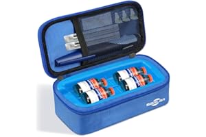 sarlar Insulin Vial Cooler Travel Case with TSA Approved Ice Brick, Diabetic Medication Insulated Cooling Bag for Insulin Pen and Bottle Diabetic Supplies Storage, Ideal for Daily Life and Trips
