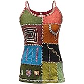 Shopoholic Fashion Women Hippy Patchwork Summer Tank Top Boho Sleeveless Cotton Festival Vest