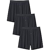 COLORFULLEAF Men's Boxer Shorts Underwear Soft Rayon Made from Bamboo Boxers for Men Packs Relaxed Sleep Shorts