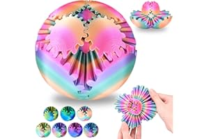 LOCYFENS Gear Ball 3D Printed Gear Sphere, Rainbow Gearsphere Relax Fidget Toys, 3D Printed Toys Made of Eco-Friendly Materials