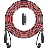 POWISER 25Feet SAE to SAE Extension Cable Quick Disconnect Connector 16AWG,for Automotive,Solar Panel Panel SAE Plug(25FT(16A
