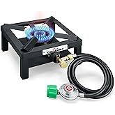 COOKAMP Propane Burner Angle Iron Camp Stove with CSA Listed Regulator and 4ft Hose (SA1200v2)
