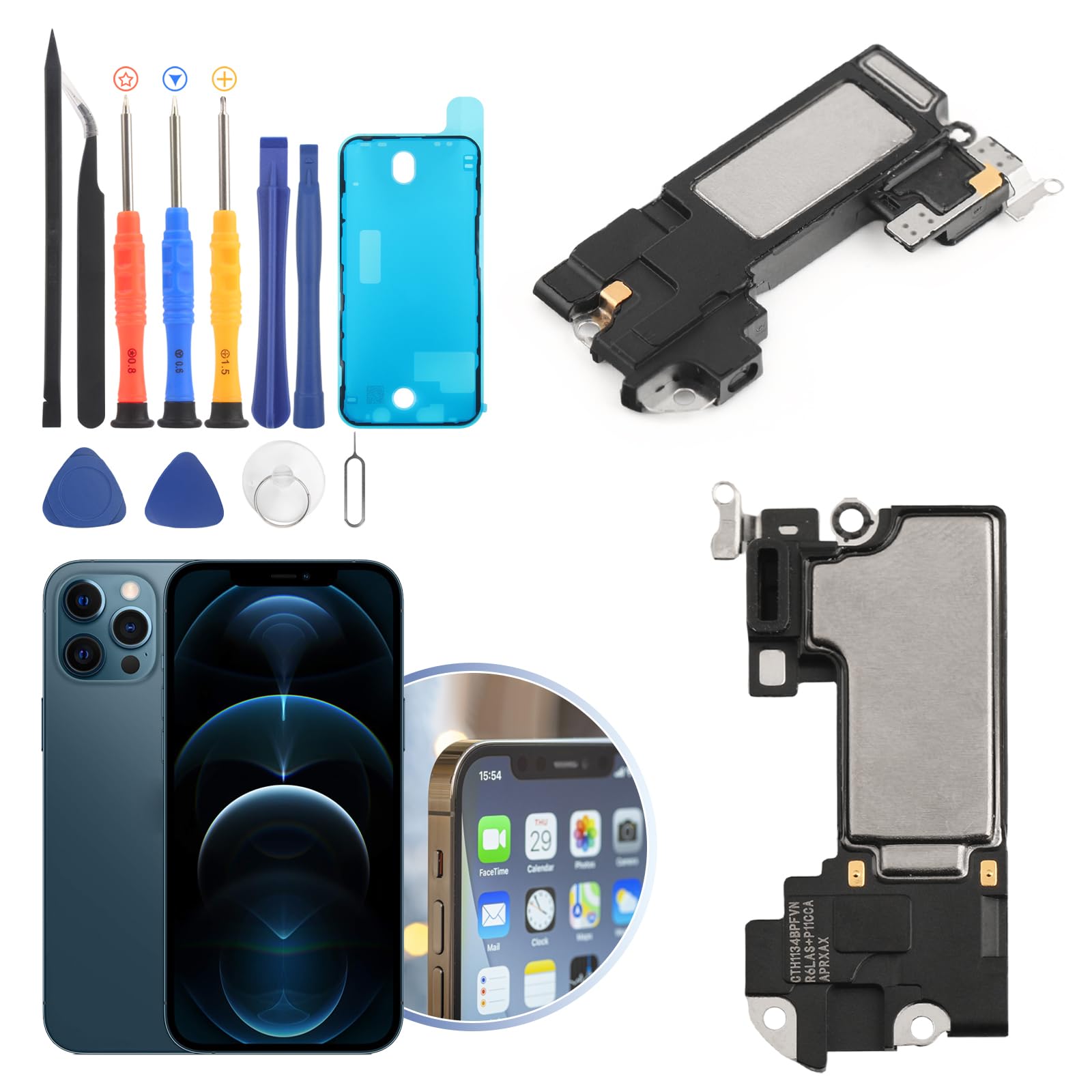 RongZy Speaker Compatible with iPhone 12/12 Pro Speaker Buzzer Ringer with Tools