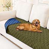 Smiry Waterproof Dog Bed Cover Blanket, Soft Reversible Pet Blanket, Washable Leakproof Cats Dogs Couch Cover for Sofa, Couch, Furniture (30x70 Inch, Green/Navy)