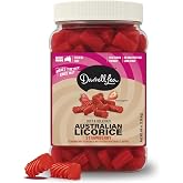 Darrell Lea Bulk Australian Licorice, Non-GMO, No Palm Oil, No High Fructose Corn Syrup, Soft &amp; Chewy Licorice Candy, Made in Australia (3 Pound Bulk Tub, Strawberry)